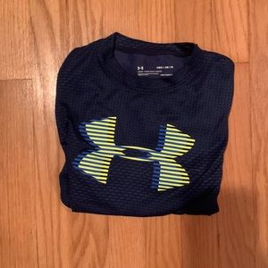 Blue and Neon Short Sleeve Under Armour Shirt